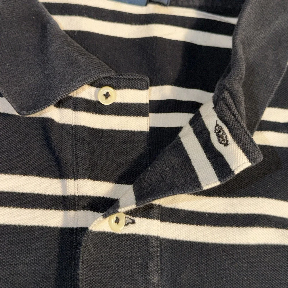 Polo Ralph Lauren Striped Polo Shirt‎ 2XLT Big Tall Navy White Classic Preppy